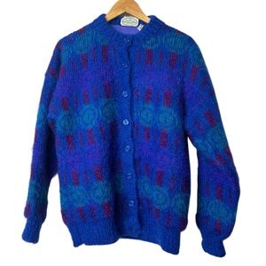 Blarney Woolen Mills Irish Cardigan knit Sweater Lined Size M???.